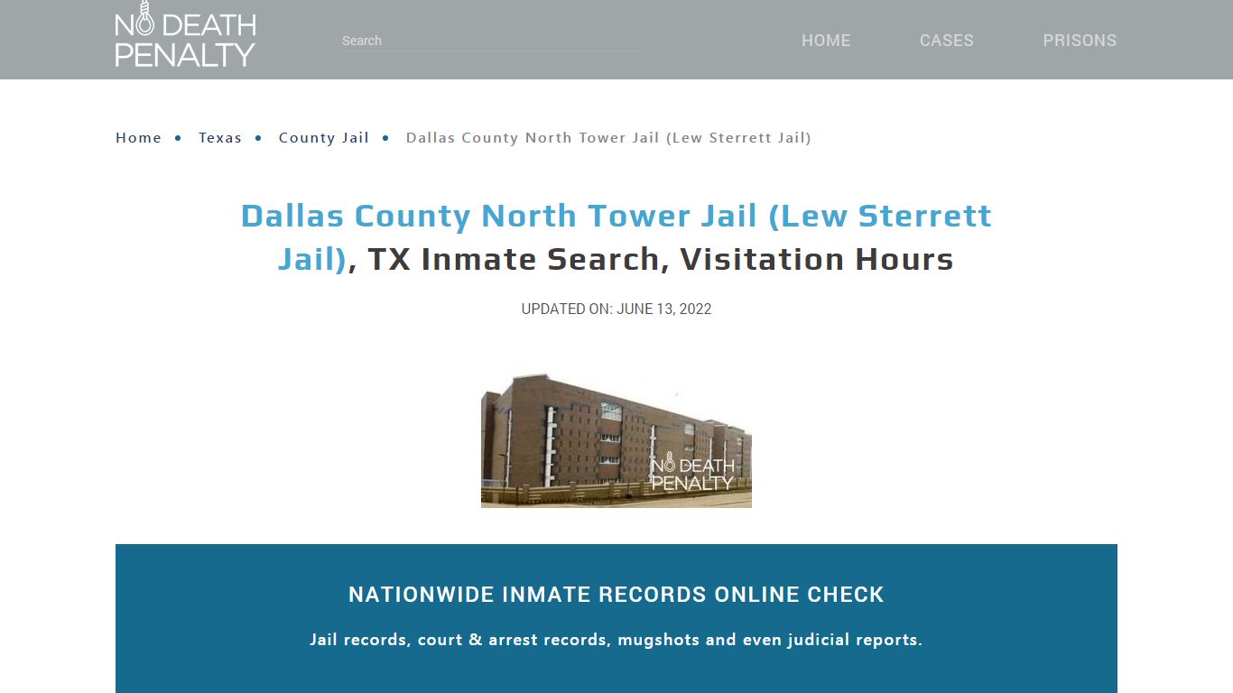 Dallas County North Tower Jail (Lew Sterrett Jail), TX ...